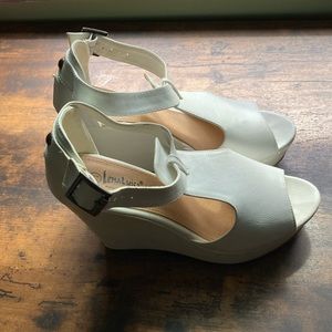 Women's White Wedge Sandals